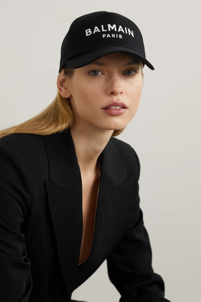 Balmain Embroidered cotton-twill baseball cap outlook