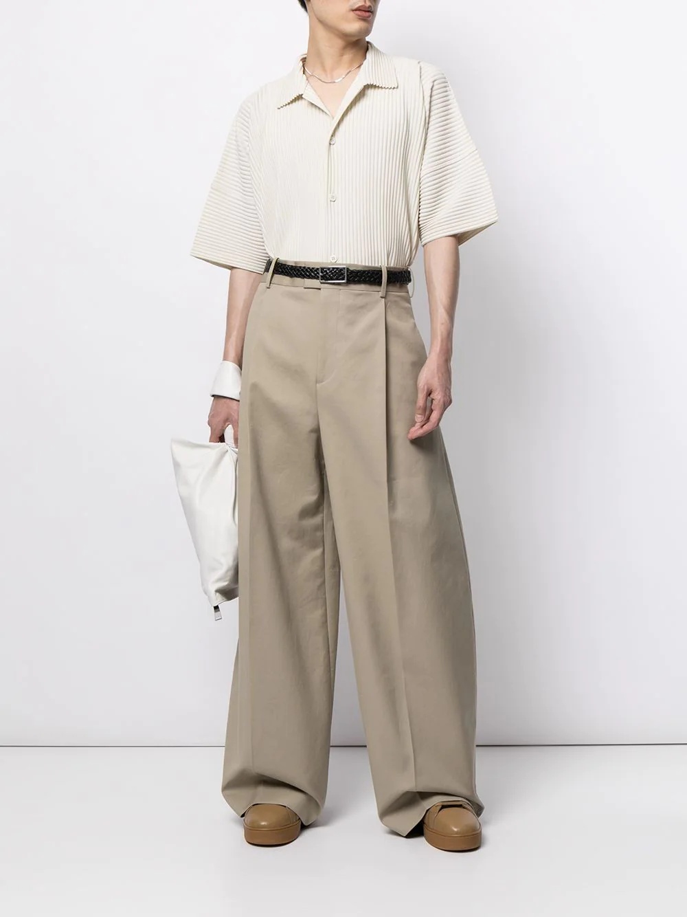 pleated wide-leg trousers - 2