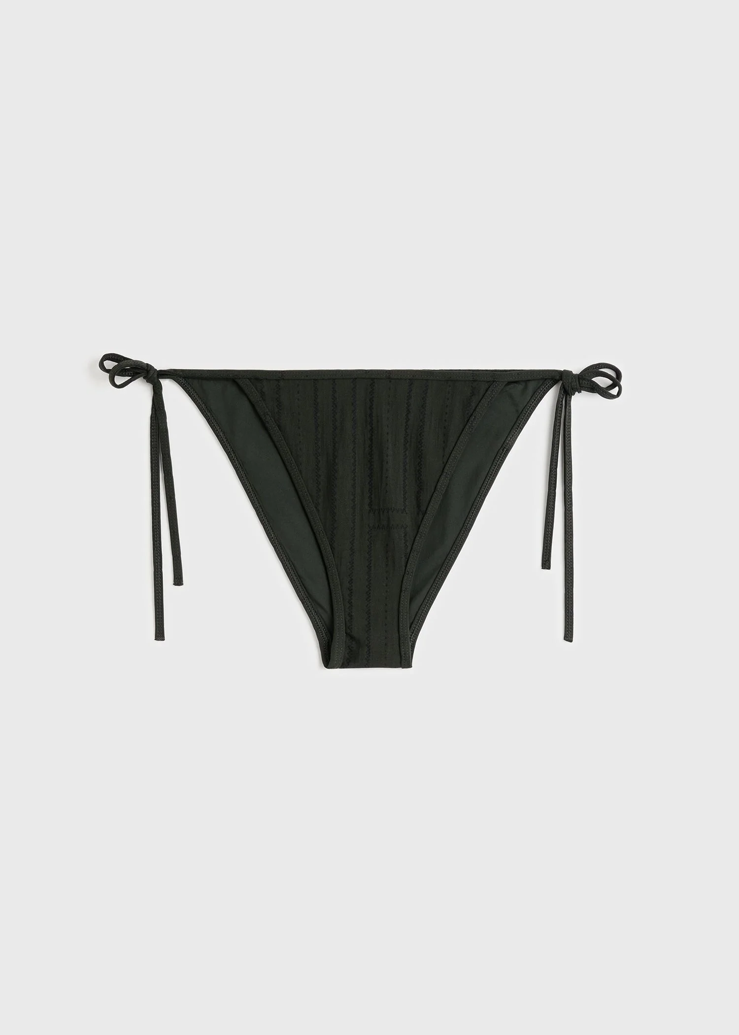 Monogram pointelle bikini bottoms dark green - 1