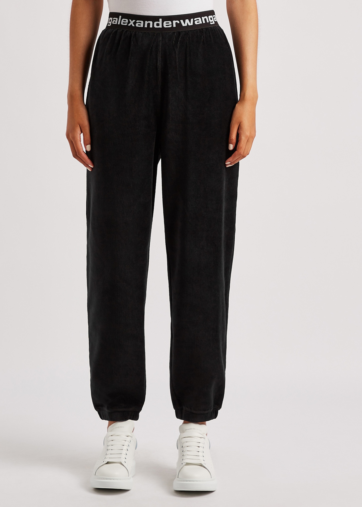 Black stretch-corduroy trousers - 2