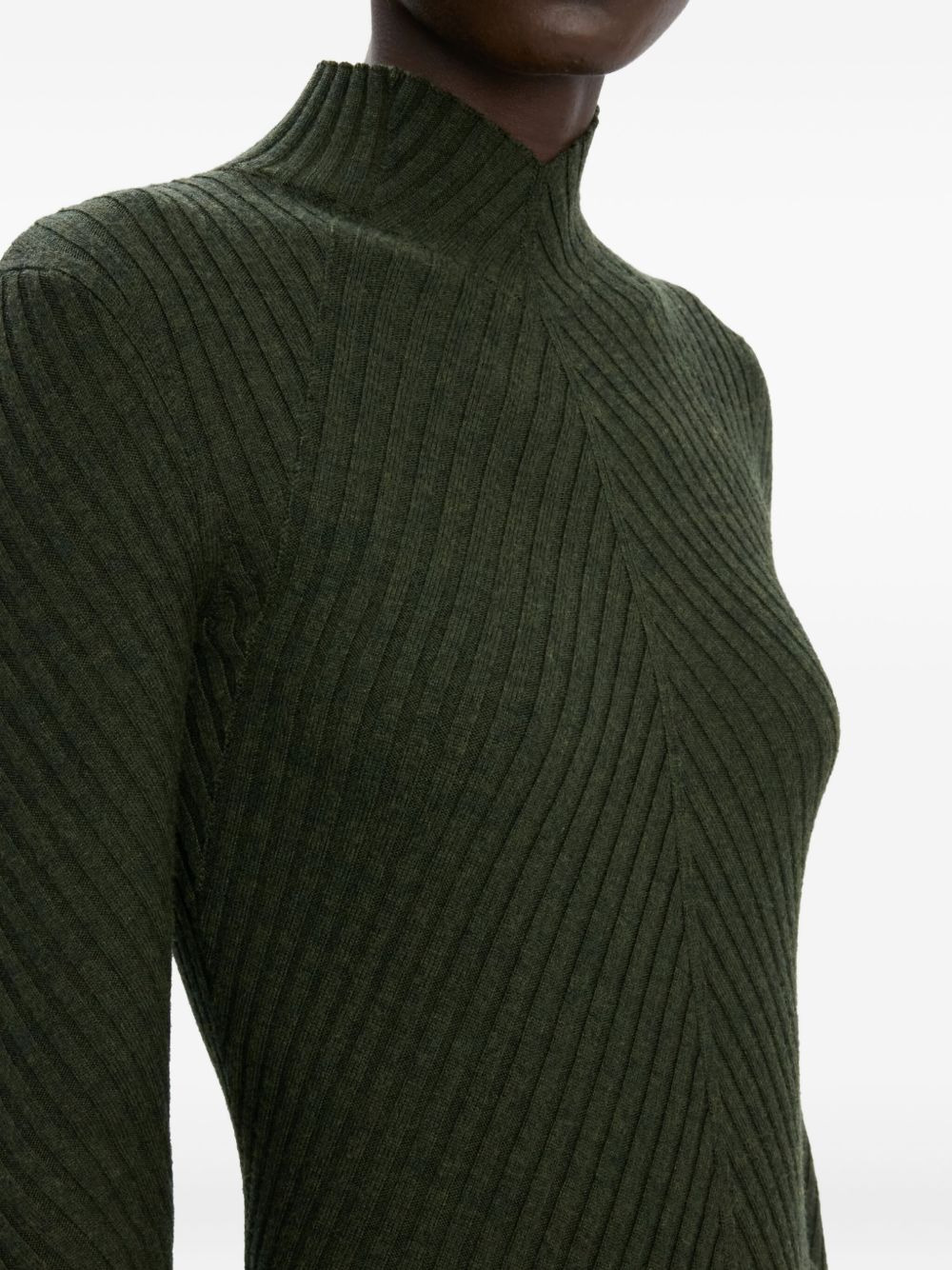 ribbed high-neck sweater - 5