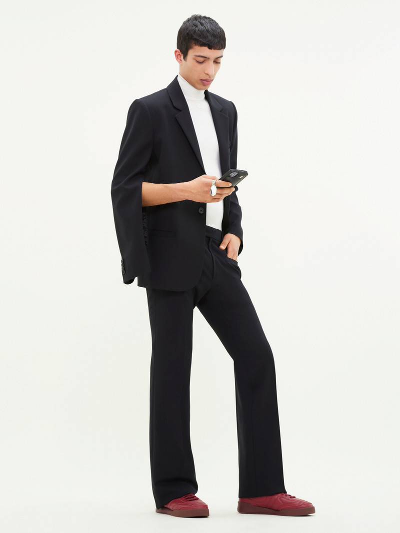 ZIPPED SLEEVES WOOL TAILORED JACKET 3