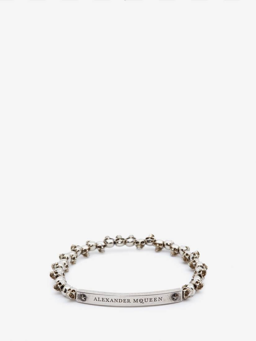 Men's Skull Bracelet in Silver - 1