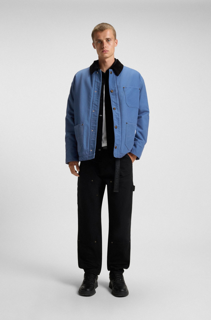 HUGO OVERSIZED-FIT JACKET WITH CORDUROY COLLAR outlook