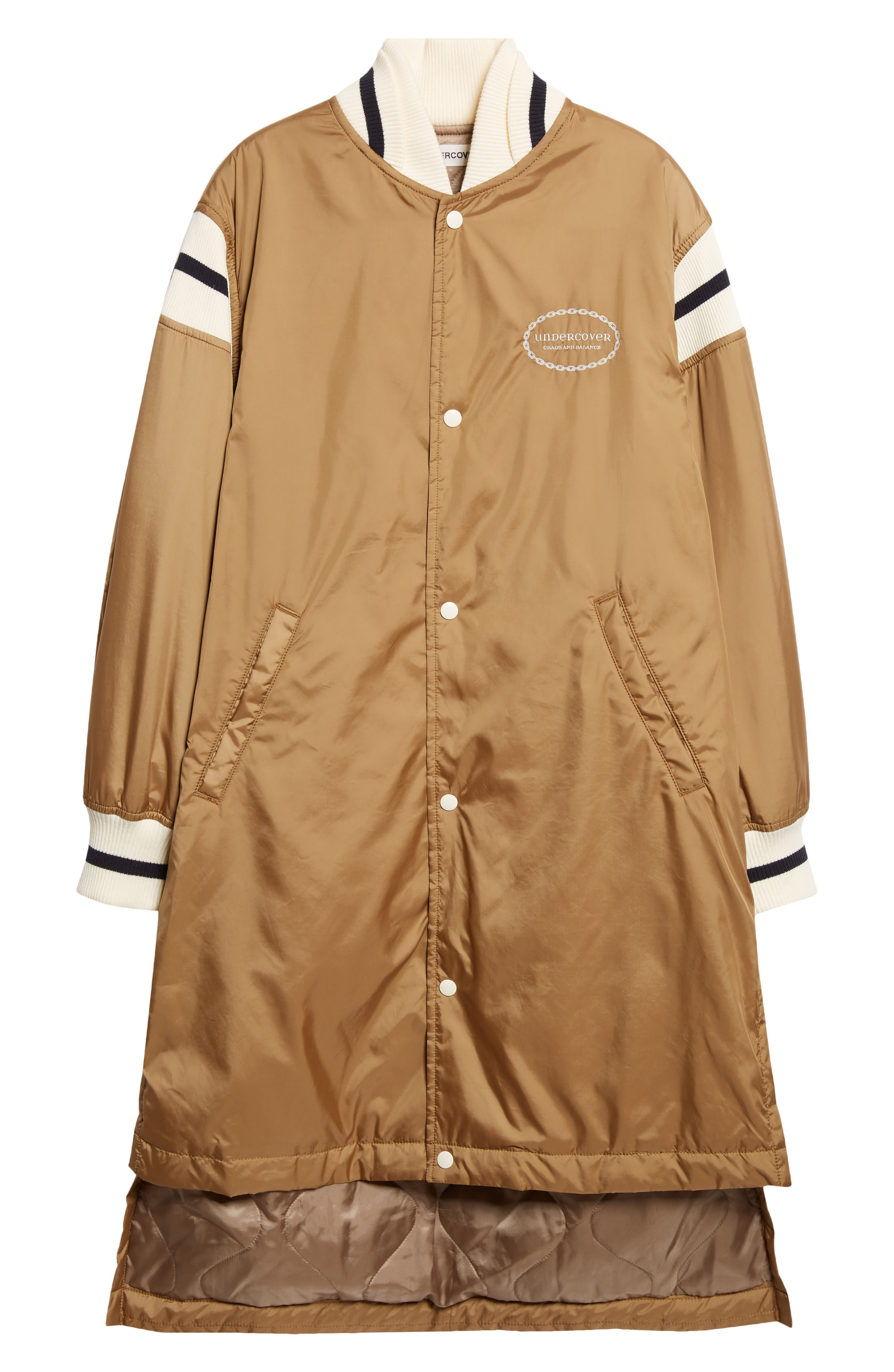 Undercover Varsity Insulated Coat in Beige at Nordstrom - 7