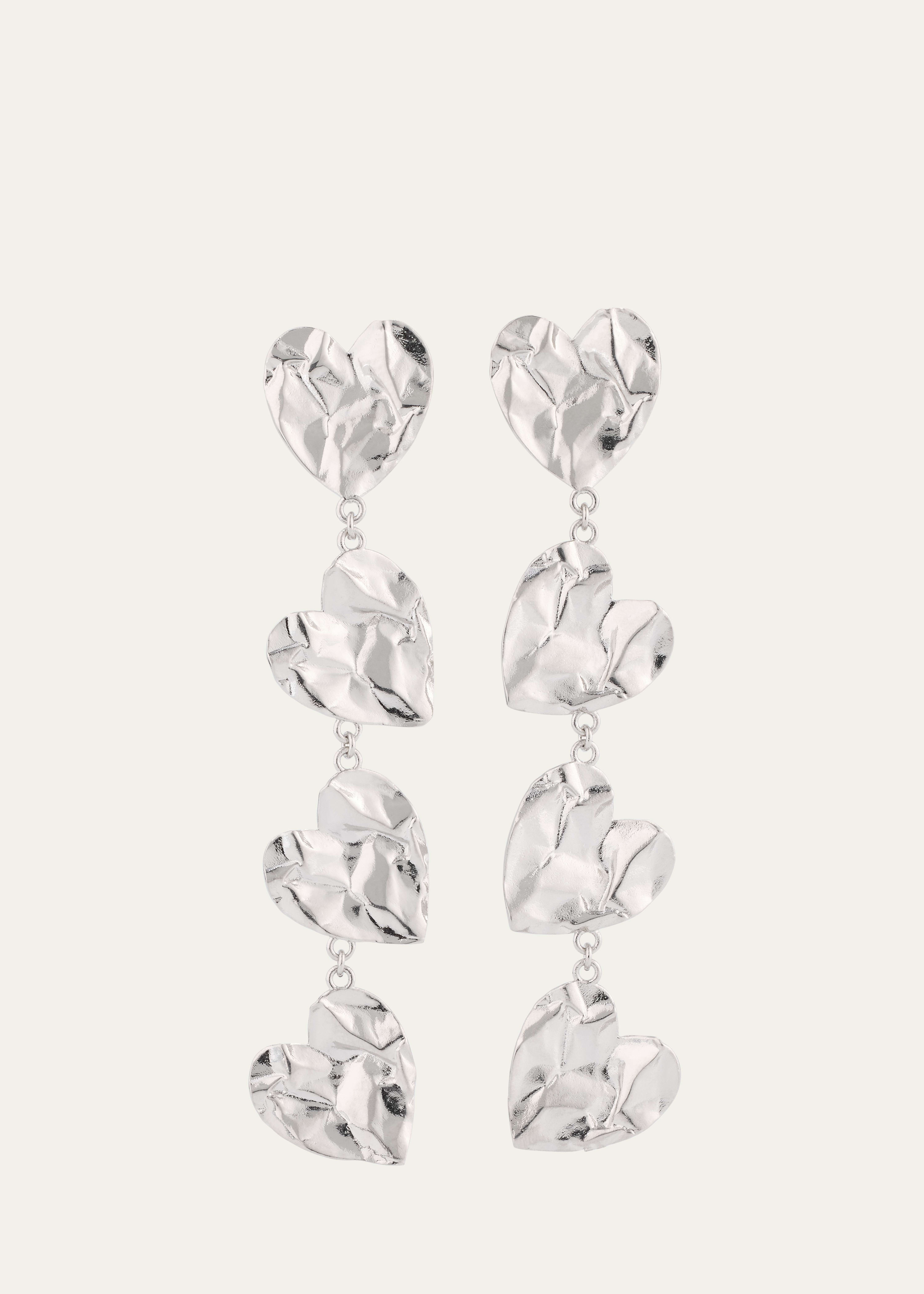 Crushed Heart Funky Earrings - 1