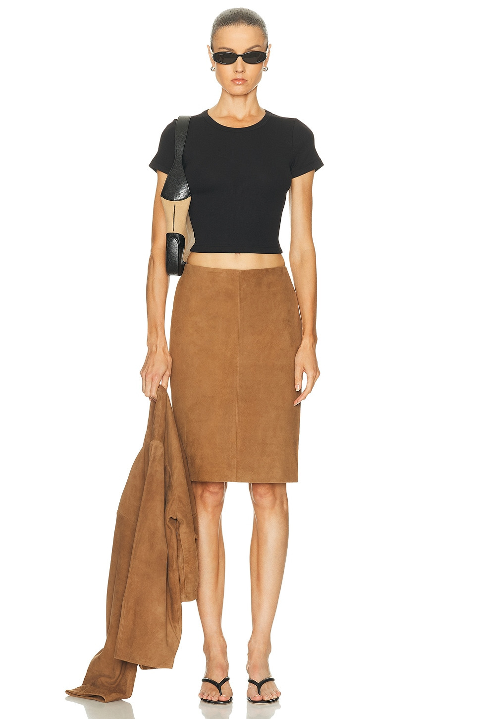 Suede Pencil Skirt - 5