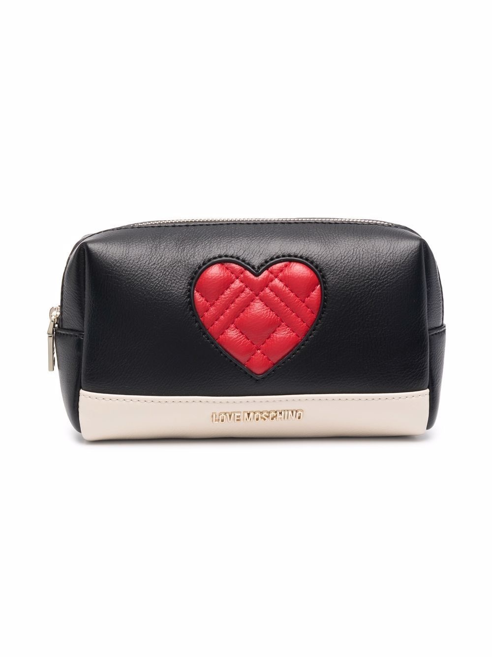 heart logo-plaque make-up bag - 1