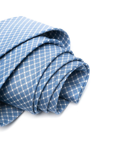 Brioni checked silk tie outlook