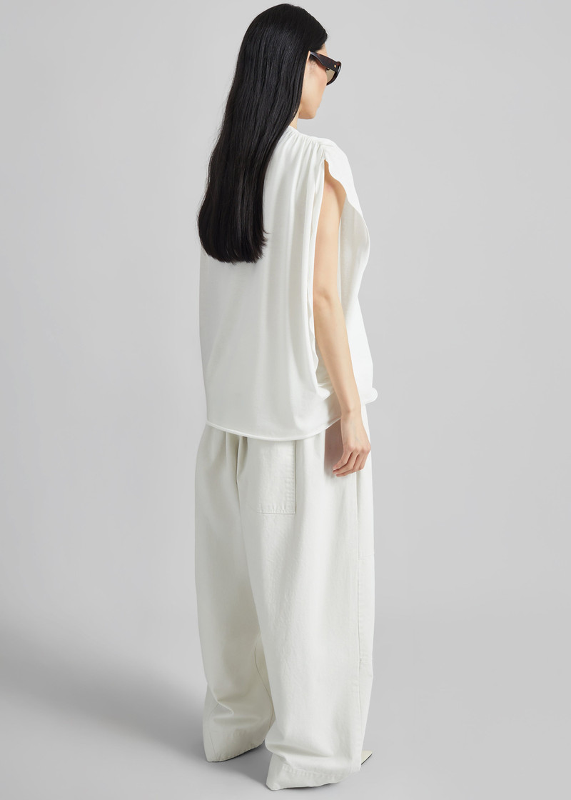 Darkpark Tracy Light Jersey Sleeveless Blouse - White 8