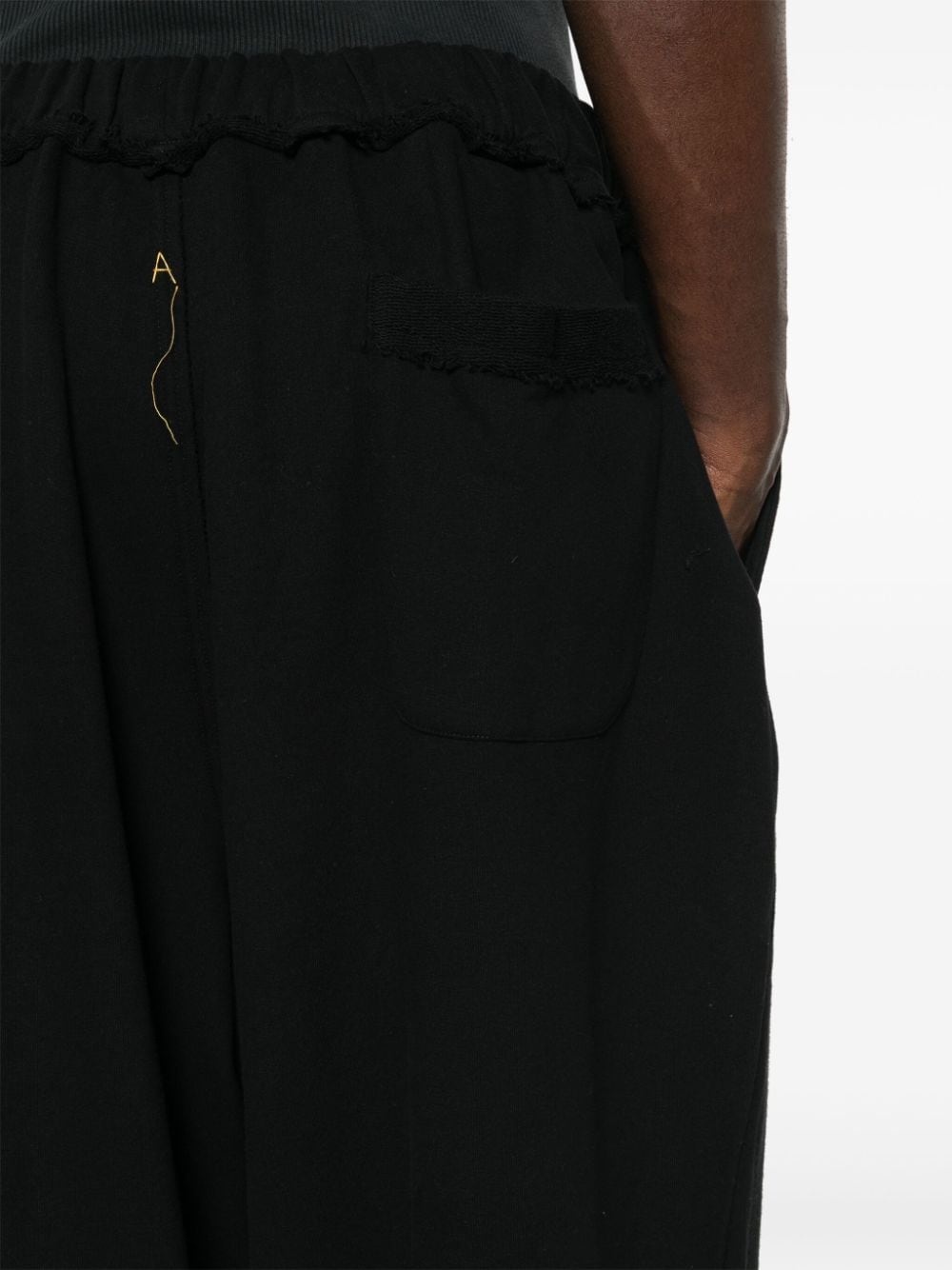 logo-embroidered wide-leg trousers - 5