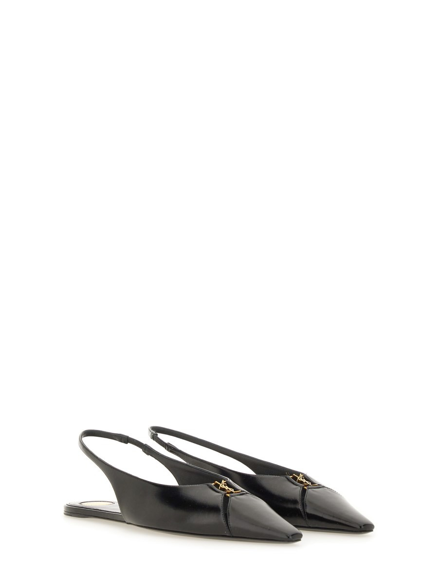 SMOOTH LEATHER "BABYLONE" BALLERINA - 2