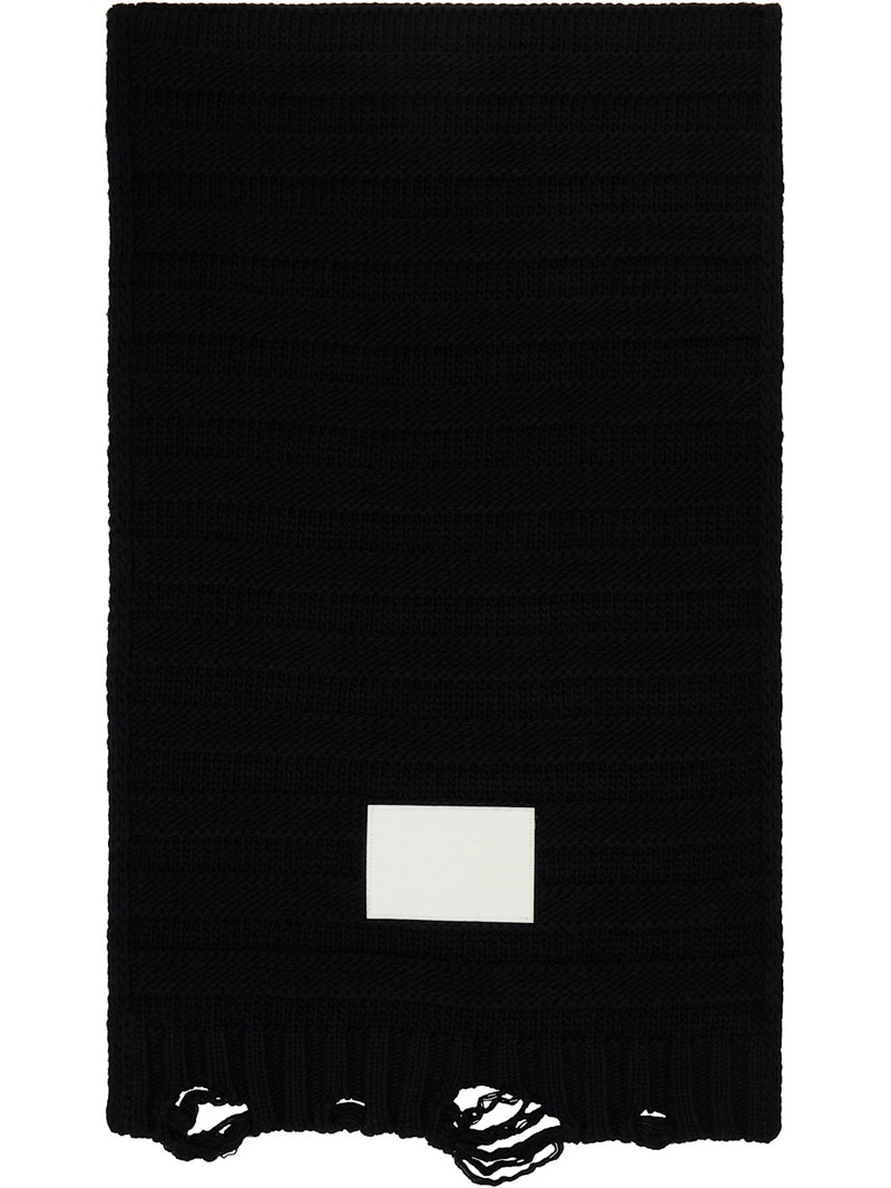 Black Wool Scarf 1