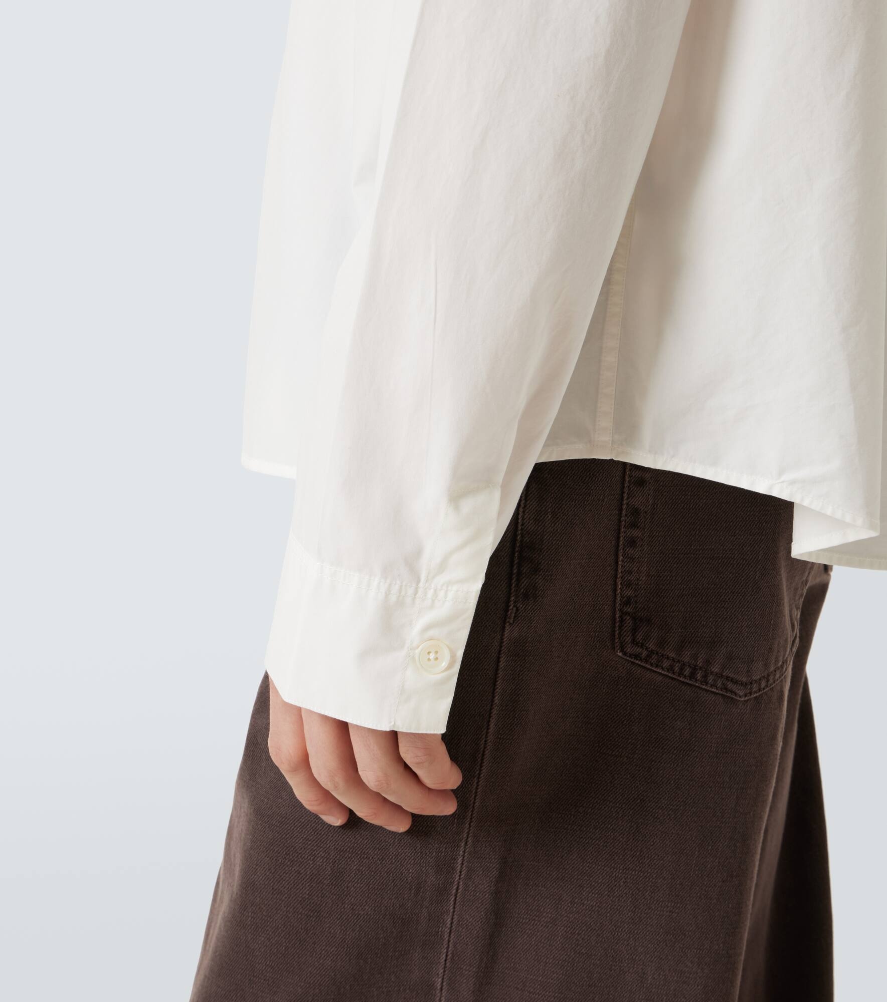 Funnel cotton poplin shirt - 6