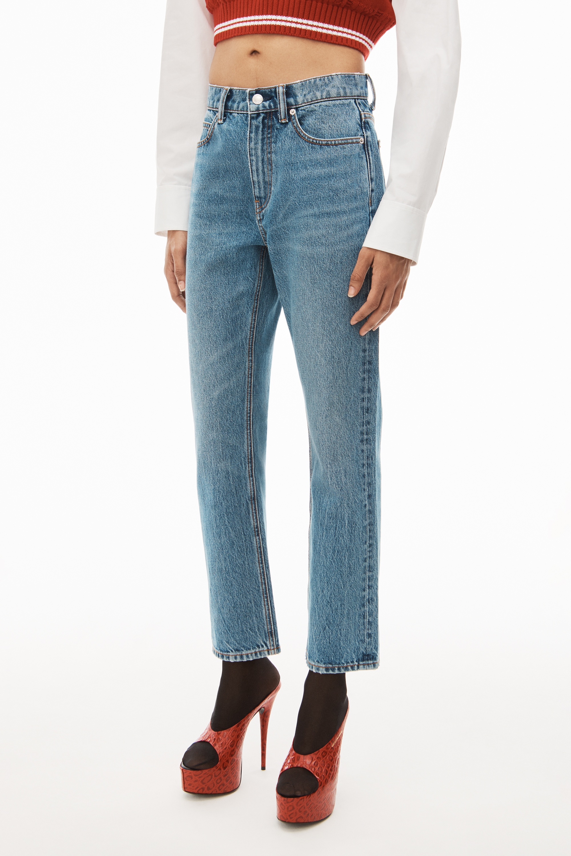 OG HIGH-RISE STOVEPIPE JEAN IN DENIM - 3