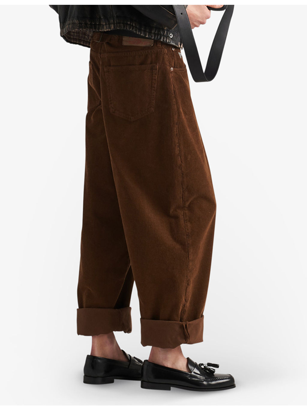 Brand-plaque relaxed-fit cotton-corduroy trousers - 3