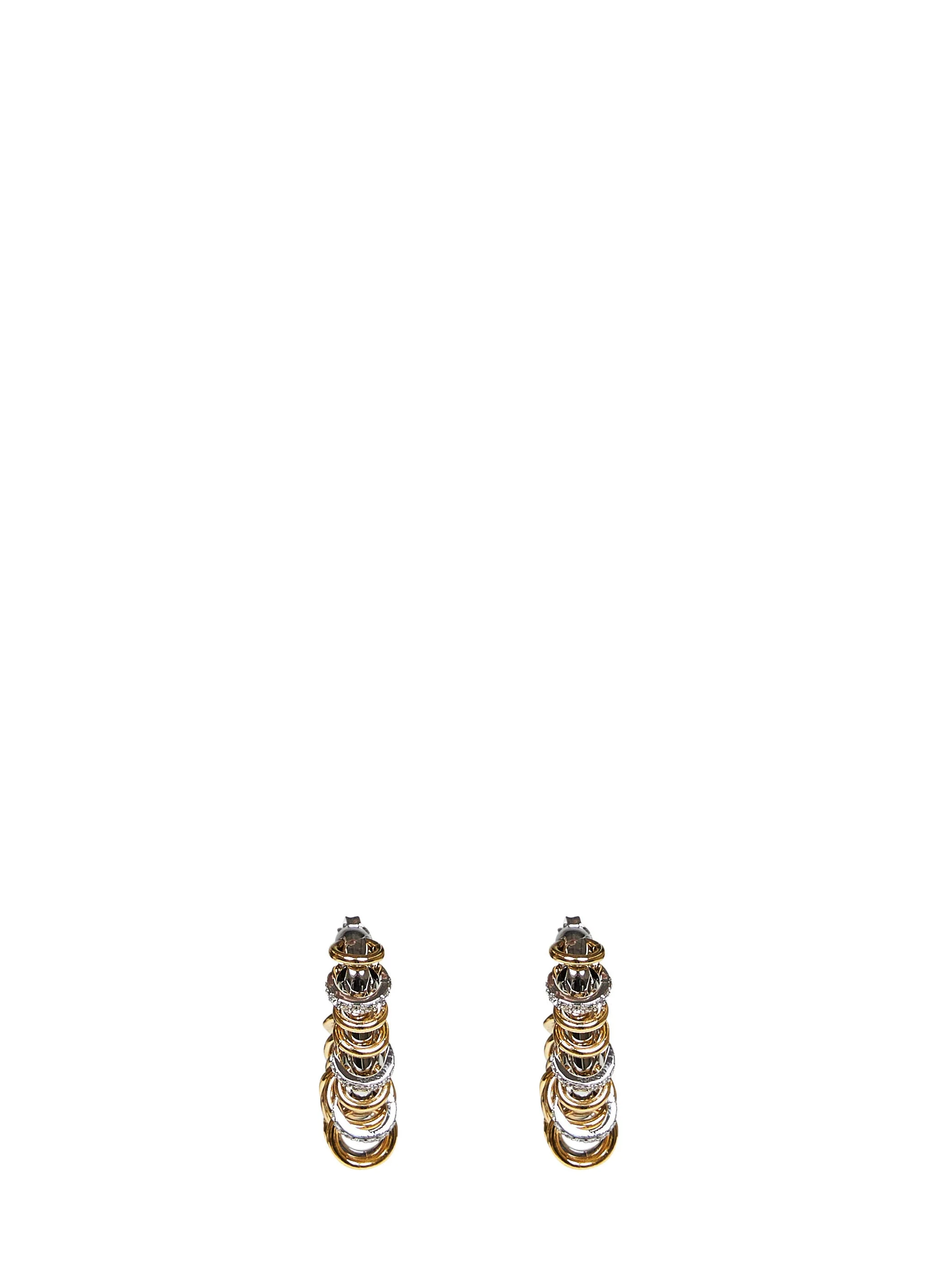 Silver and gold Small Punk XL Link earrings - 1
