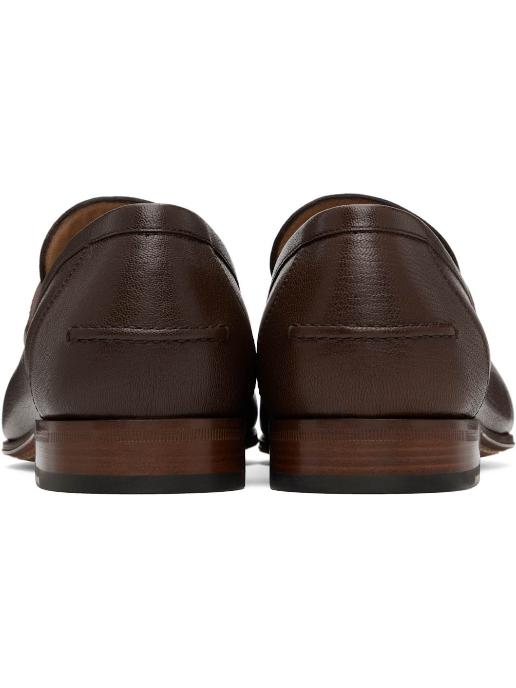 Brown VLogo Signature Kidskin Loafers - 2