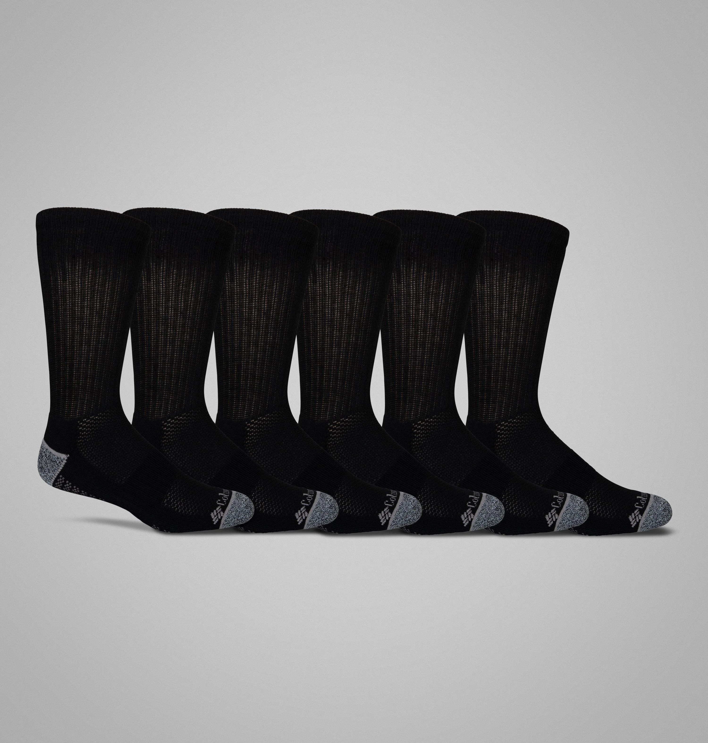 Men's Crew With Pique Footbed Socks - 6 Pack - 1