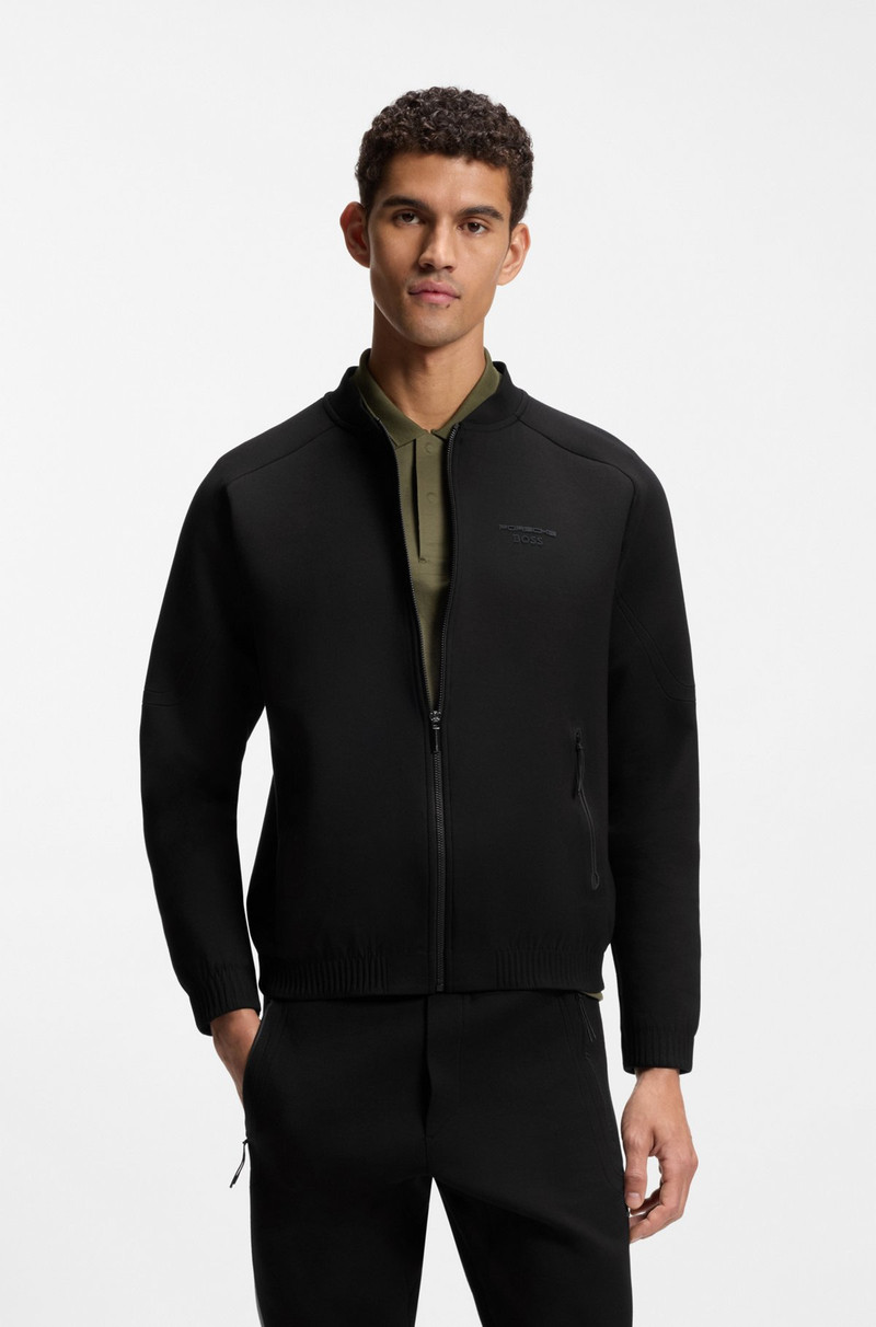 PORSCHE X BOSS ZIPPER-UP SWEATSHIRT WITH EMBOSSED ARTWORK 2