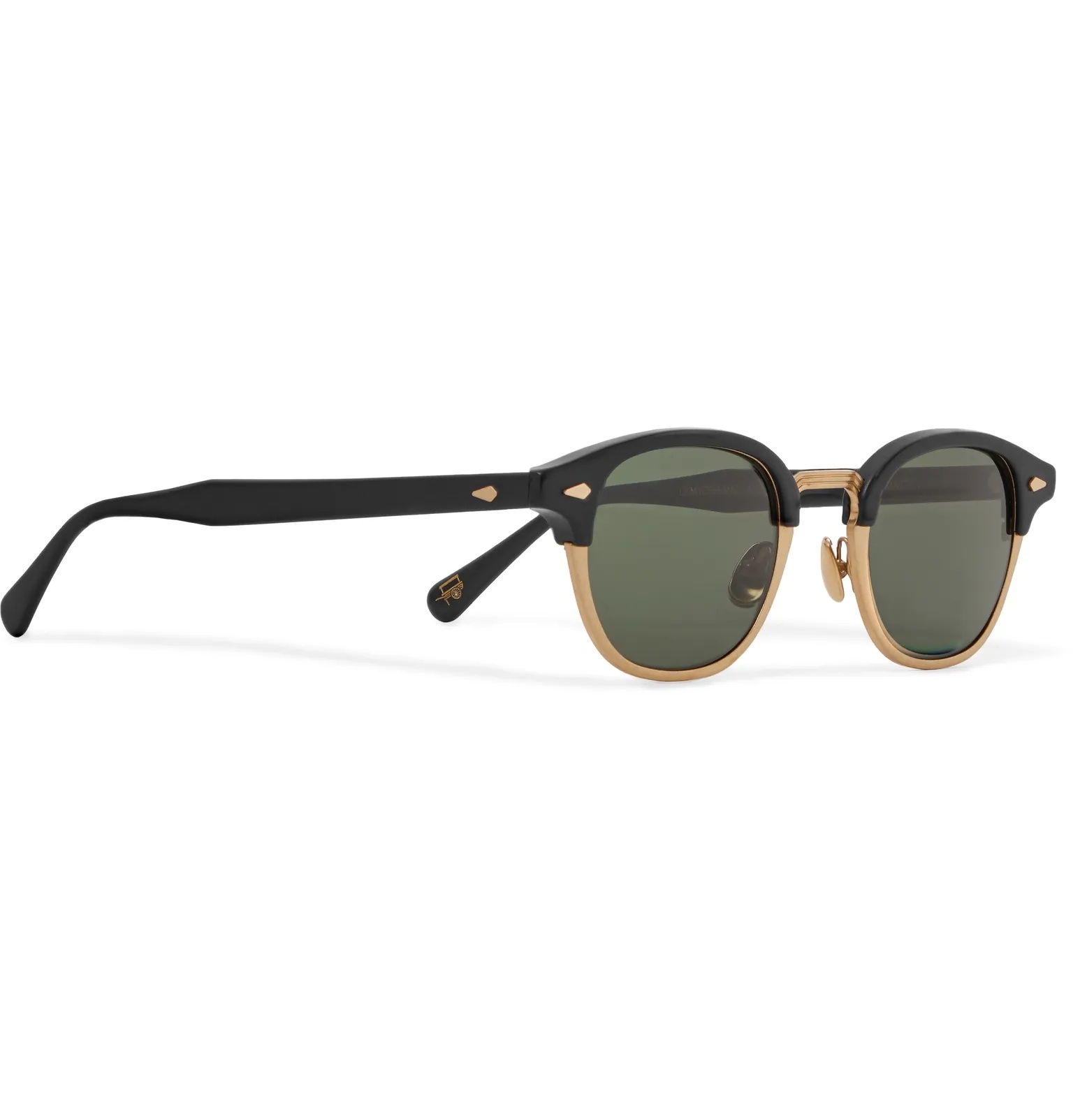 Lemtosh-Mac Round-Frame Matte-Acetate And Gold-Tone Sunglasses - 3