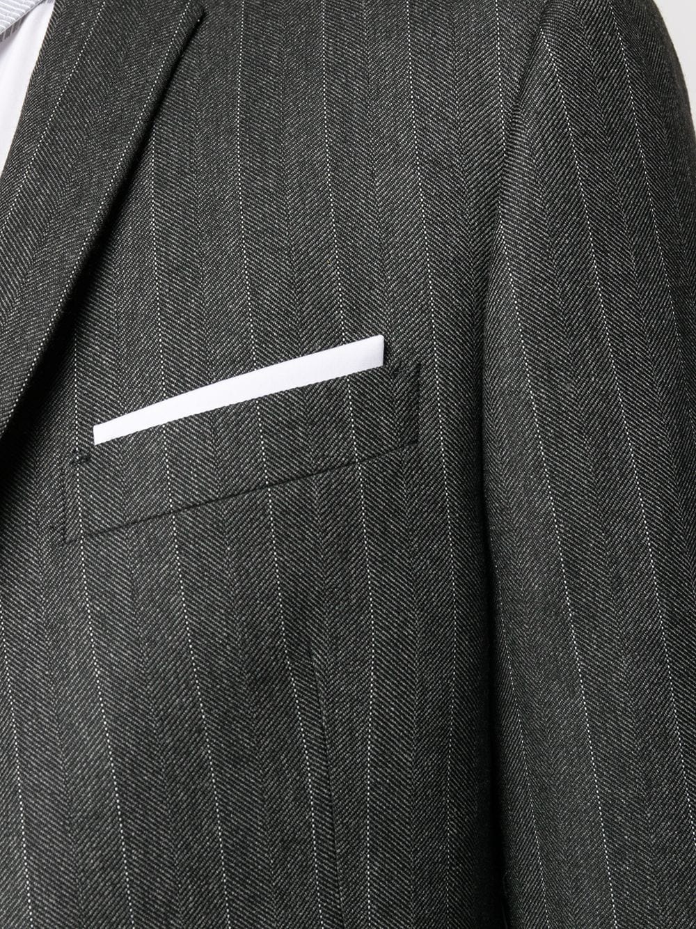 pinstriped single-breasted suit - 5