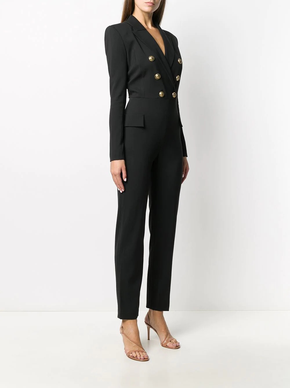 double-breasted buttoned jumpsuit - 3