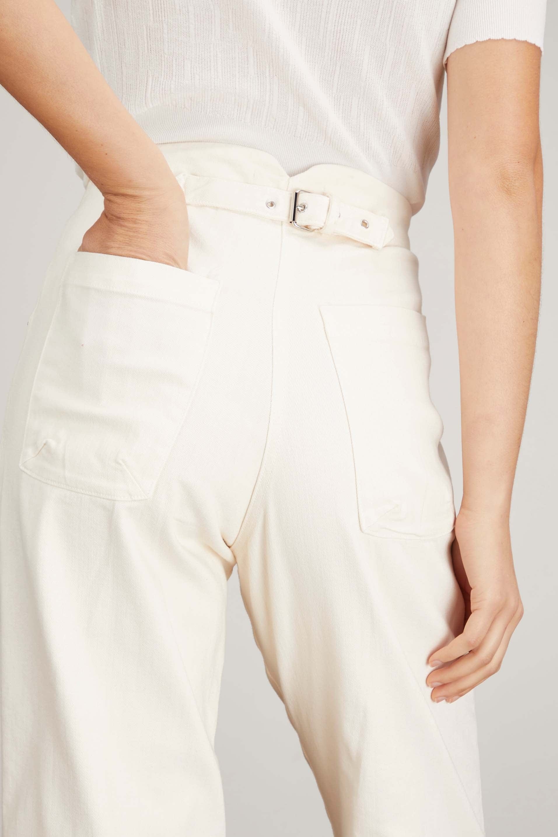 Wilkes Pant in Dirty White - 5