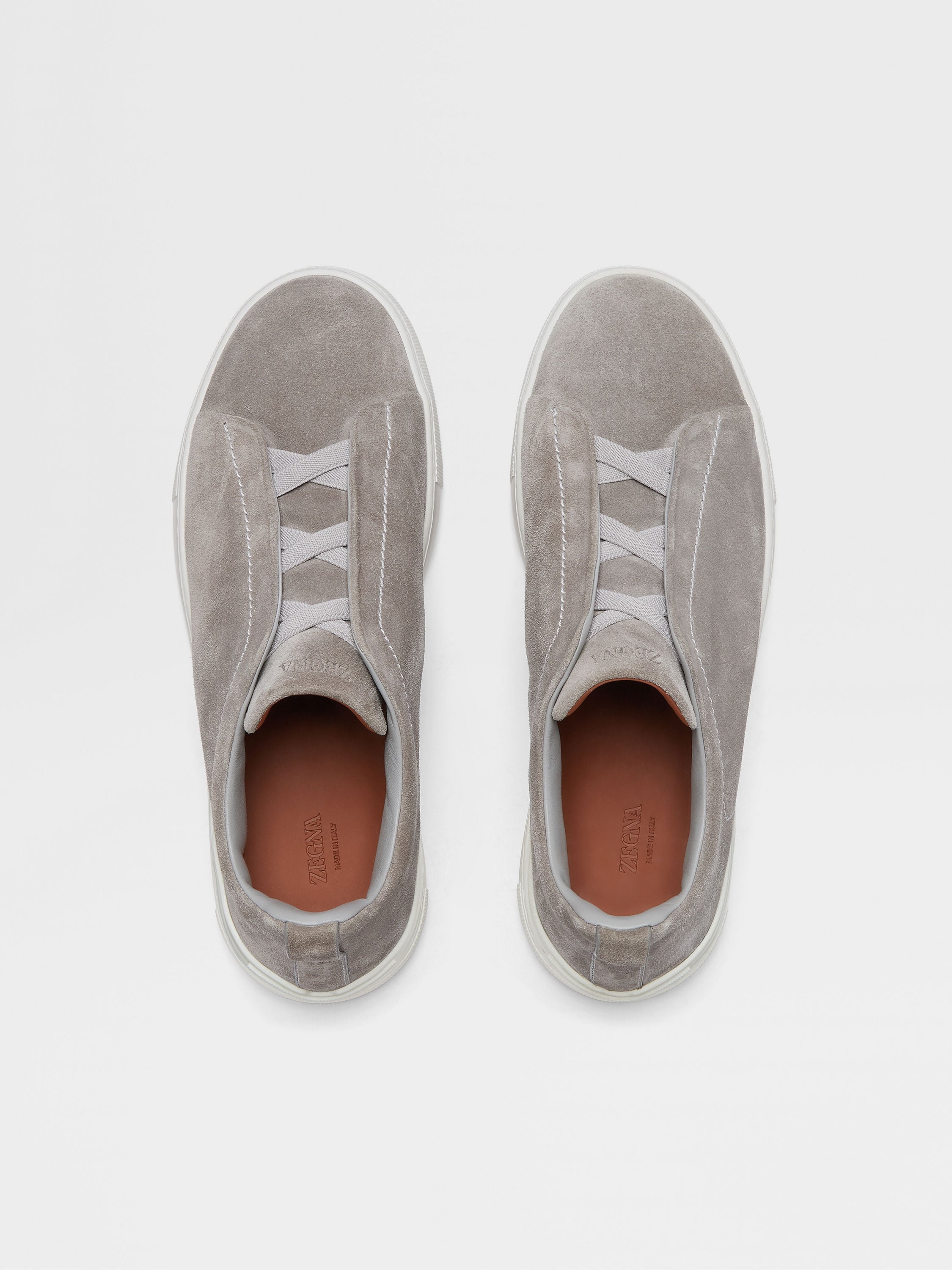GREY MÉLANGE SUEDE TRIPLE STITCH™ SNEAKERS - 4
