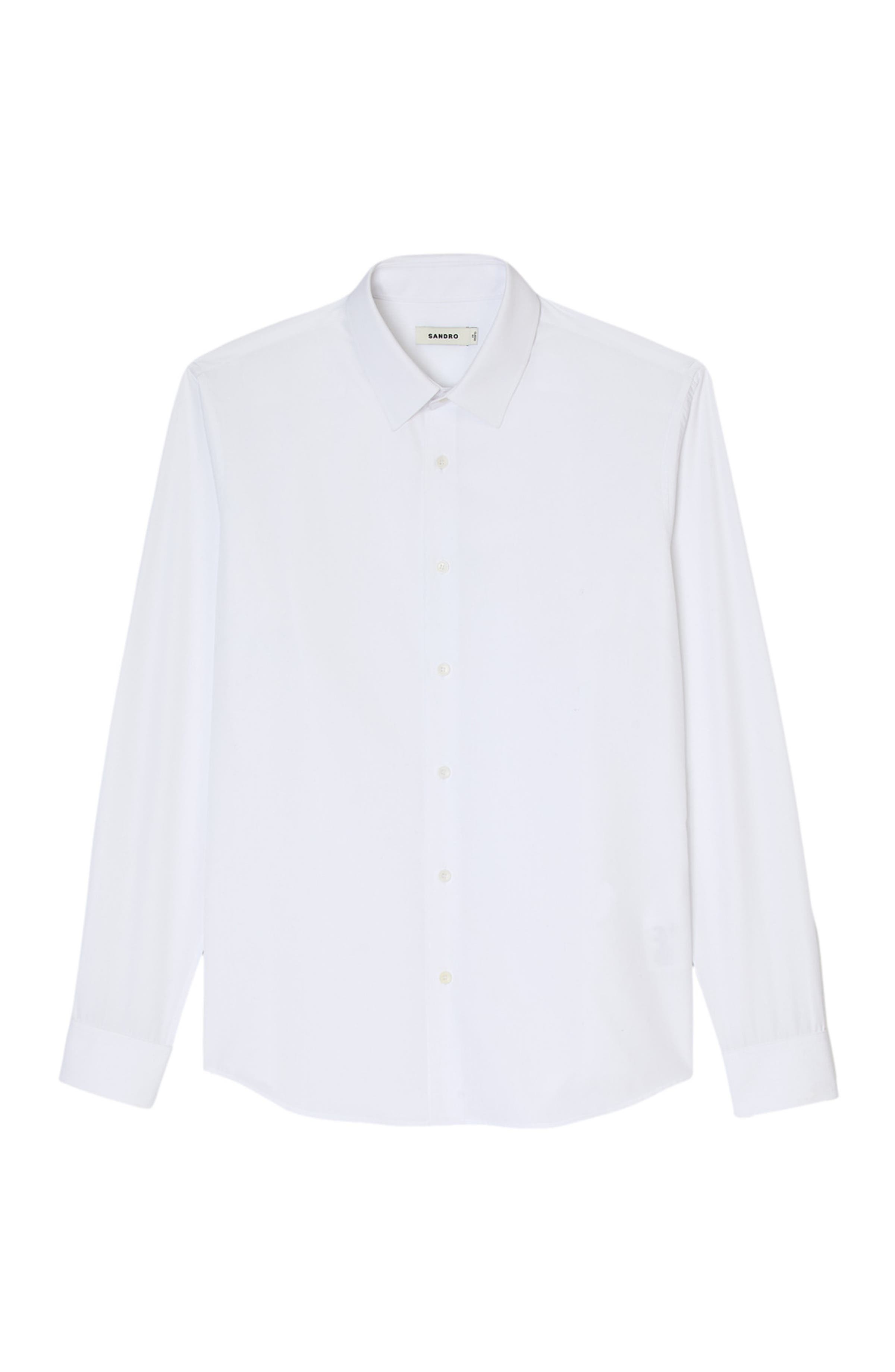 SANDRO Long-sleeved shirt in White at Nordstrom - 6