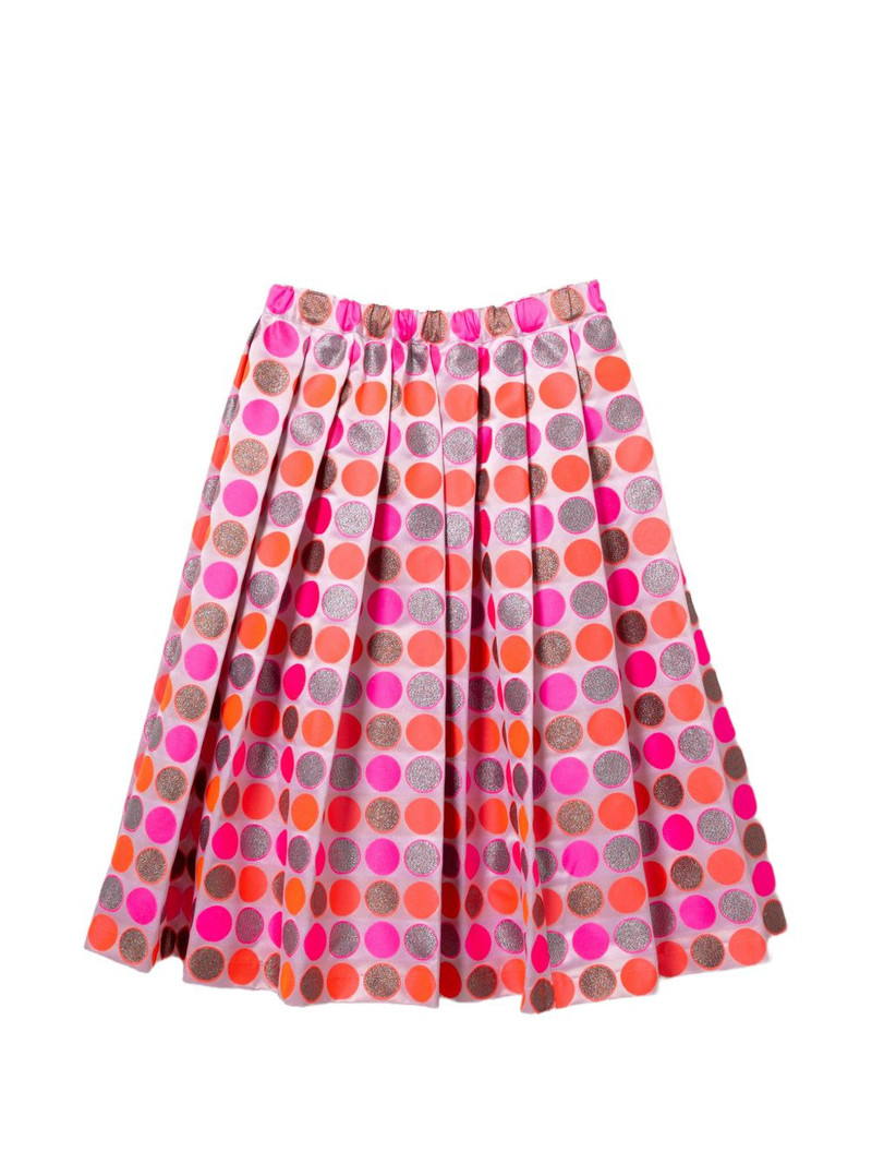 polka dot pleated skirt 1