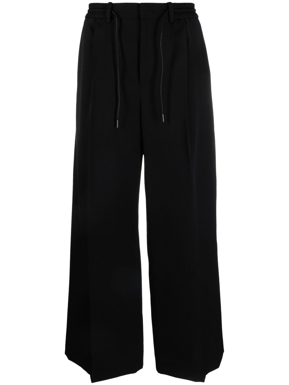 pleated wide-leg trousers - 1