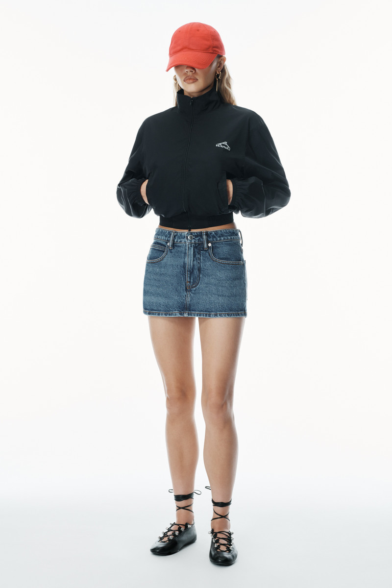 Alexander Wang MID-RISE SKORT IN COMFORT STRETCH DENIM outlook