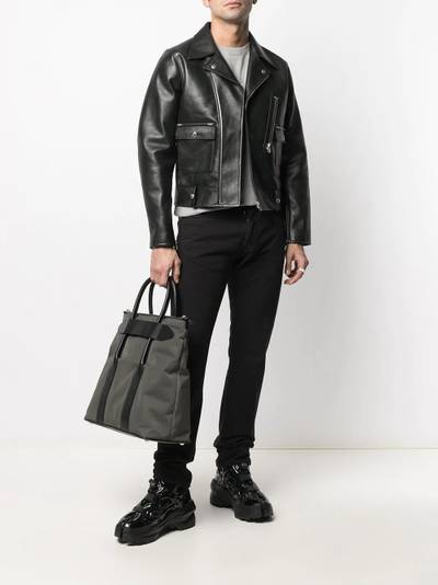 Maison Margiela notched-lapel leather jacket outlook