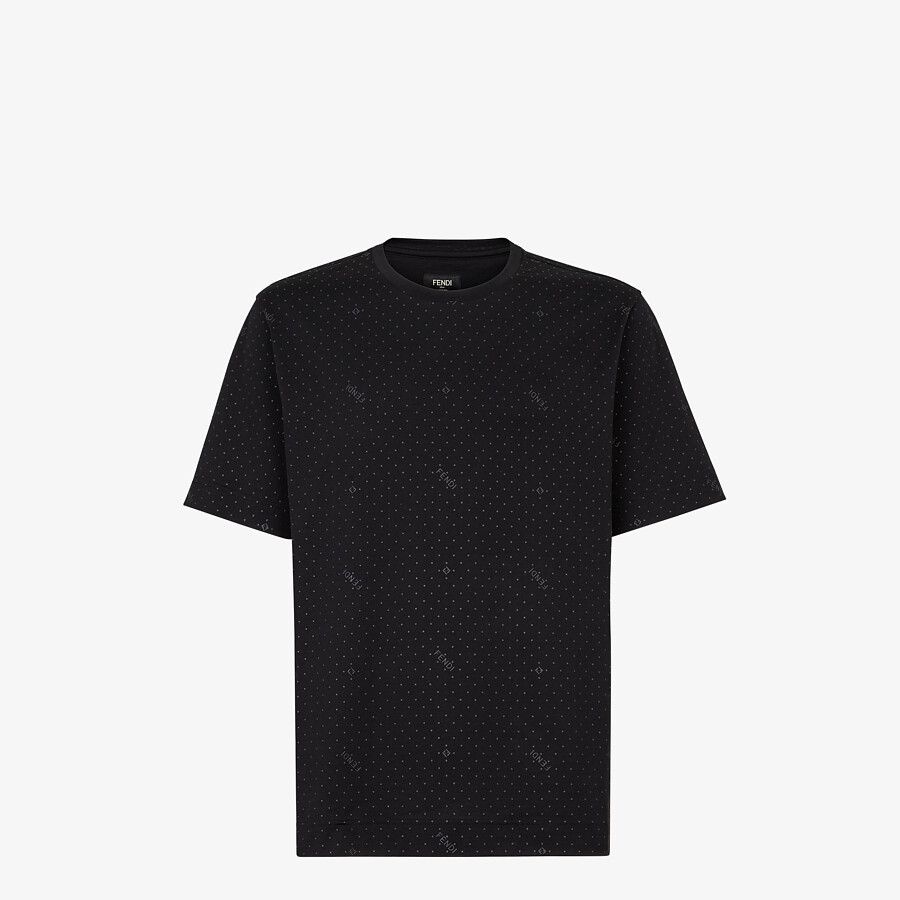 Black jersey T-shirt - 1