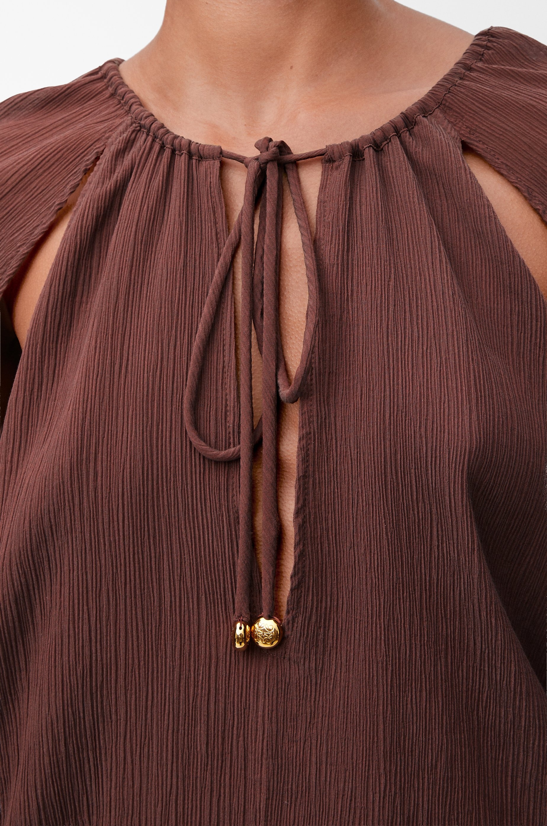 Blouse in cotton and silk - 5
