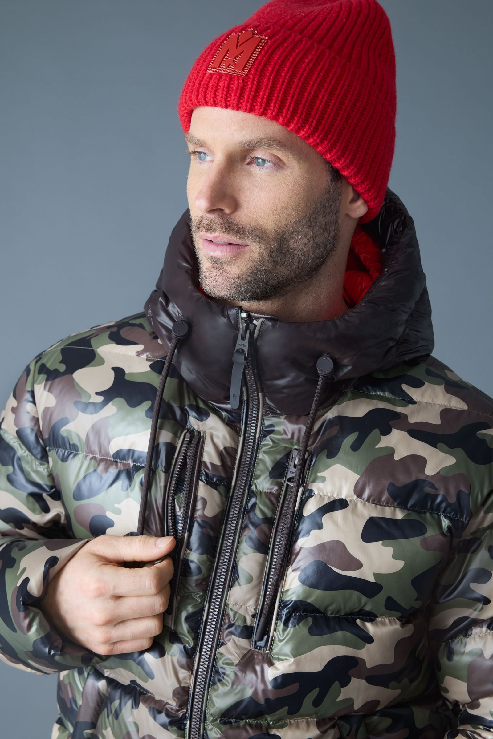 VICTOR-CAMO Light Down Hooded Jacket in Camo - 6