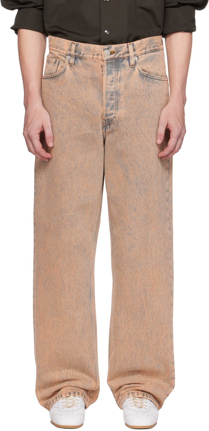 Dries Van Noten Pink Dyed Jeans | ssense | REVERSIBLE