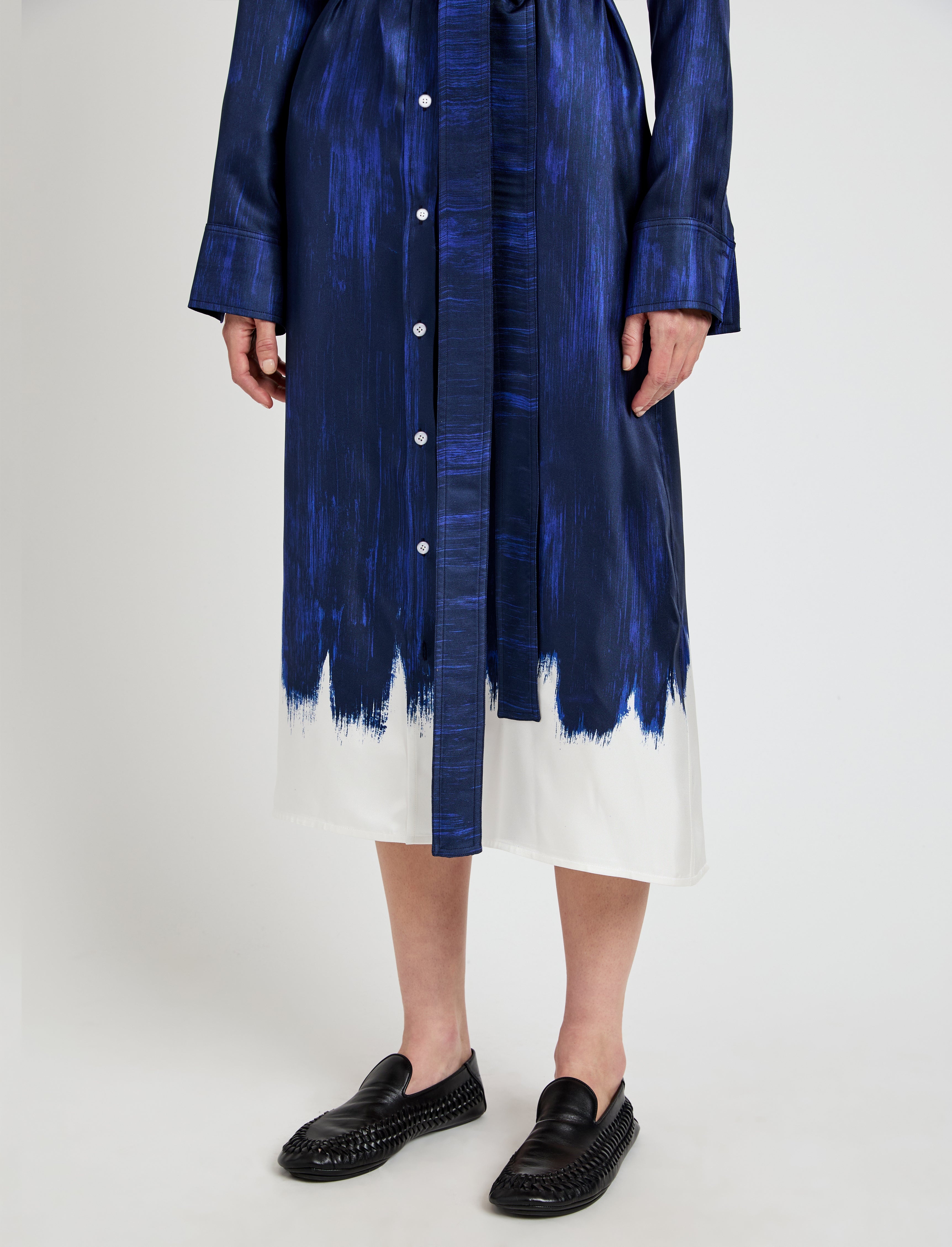 Amaya Dress in Double Printed Silk Twill - 5