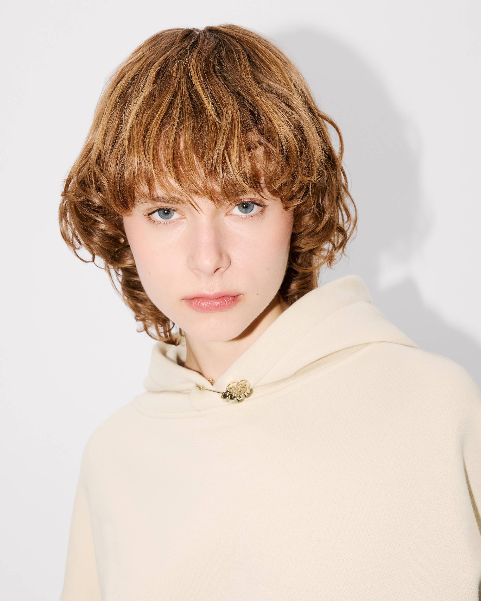 'Boke Flower' pin oversized hoodie in cotton - 6