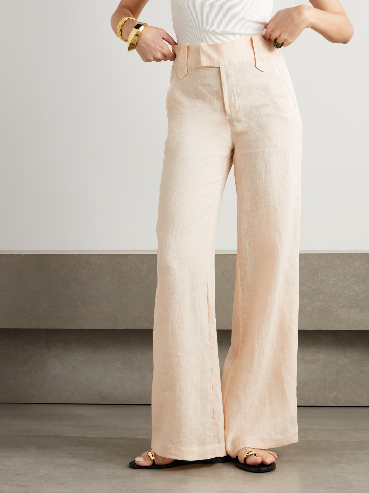 Passage Poise Organic Linen Wide-leg Pants - 4