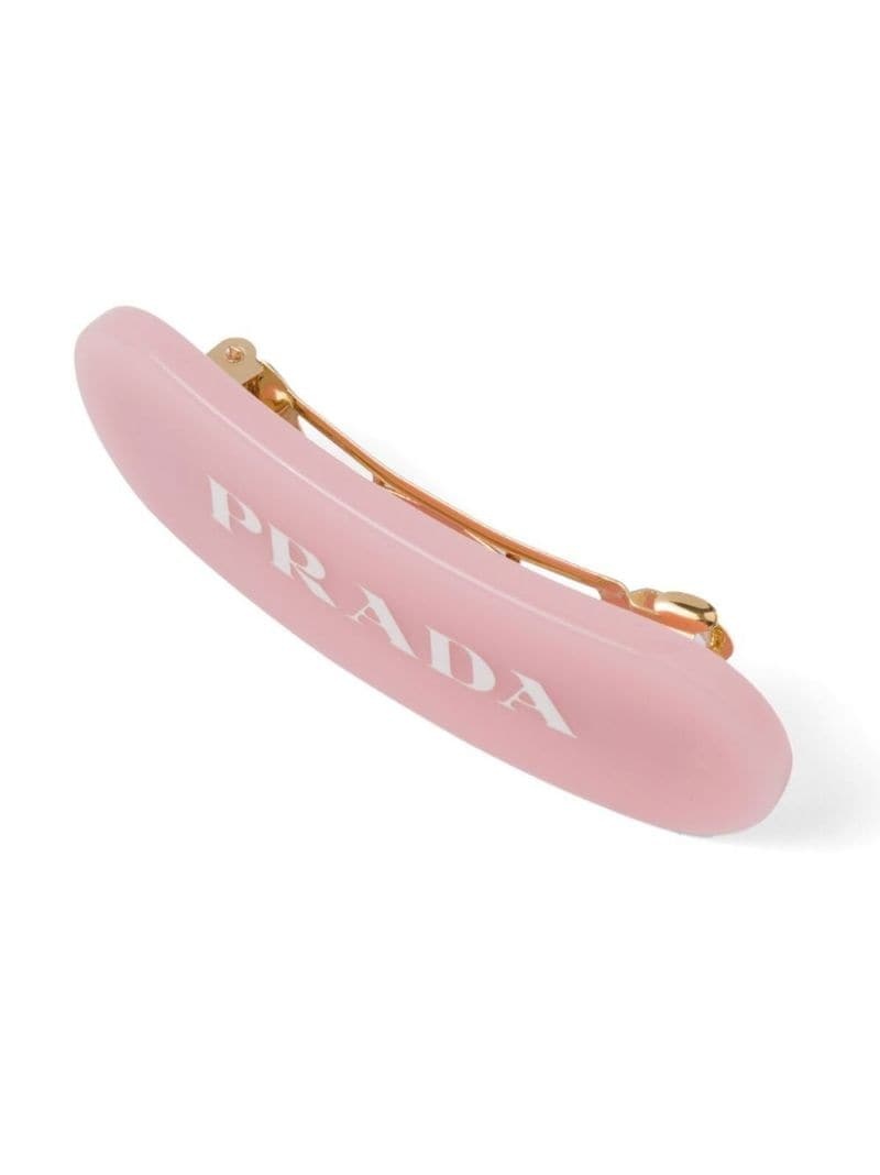 logo-print hair clip - 2