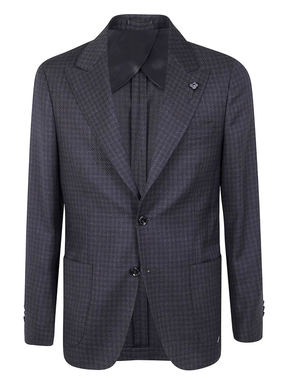 houndstooth-pattern blazer - 1