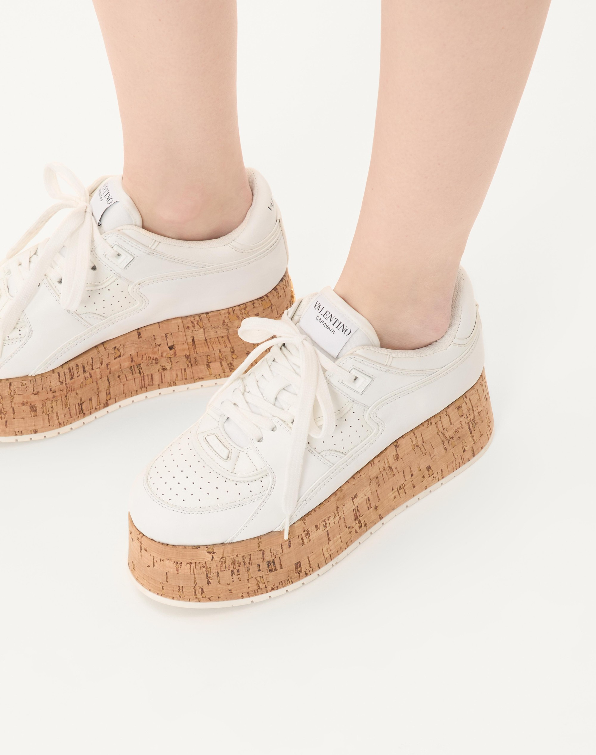 FREEDOTS XL CALFSKIN AND CORK SNEAKER - 2