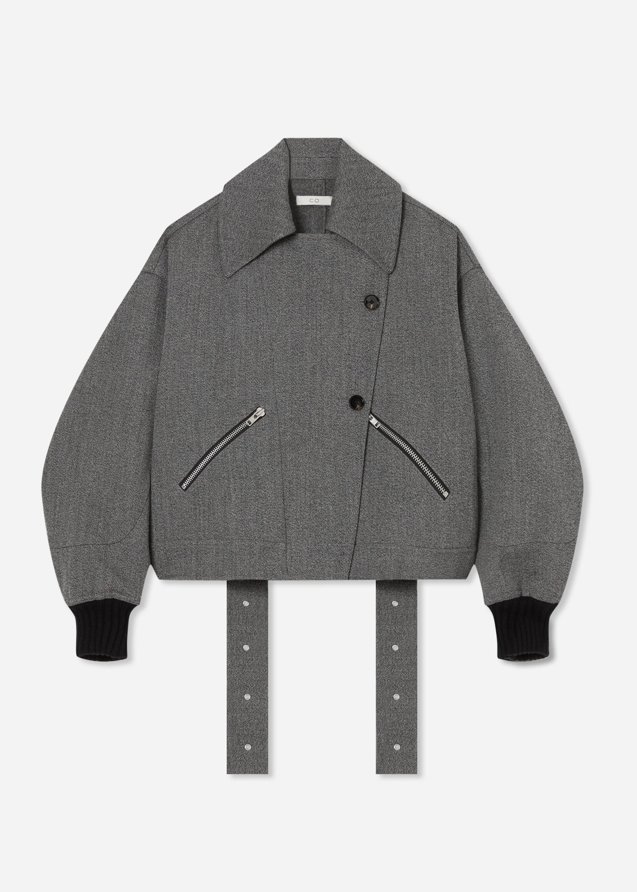 Oversized Engineered Bomber in Wool - 1