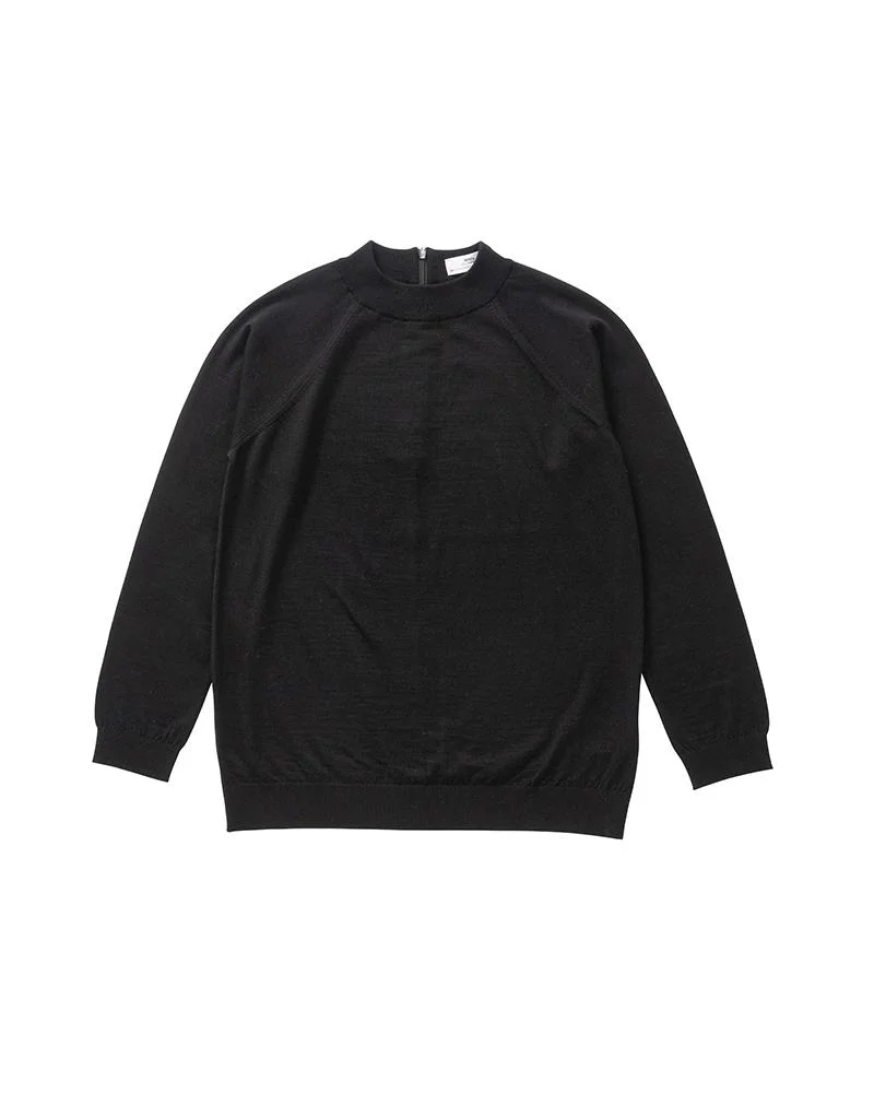MOC NECK KNIT W BLACK - 1