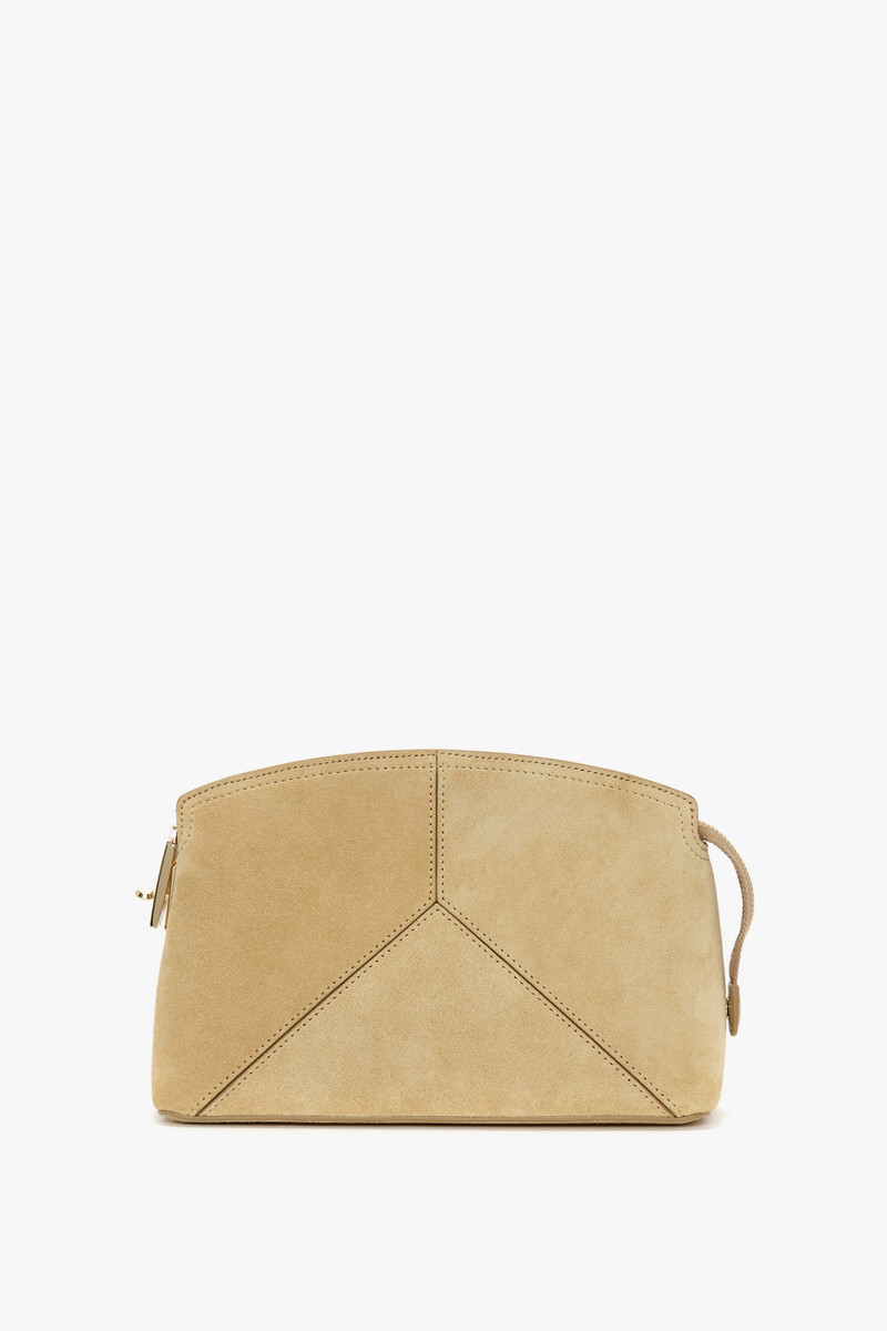 Victoria Crossbody Bag In Sand Suede 4