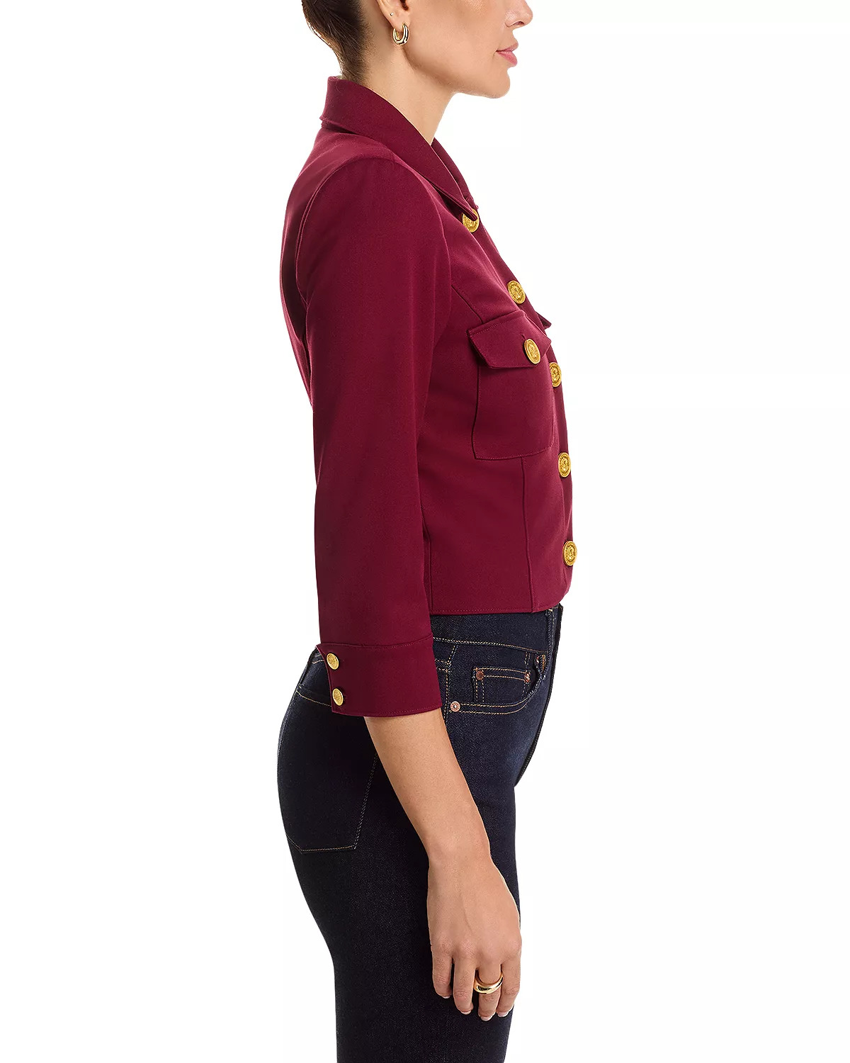 Kumi Button Front Crop Jacket - 5