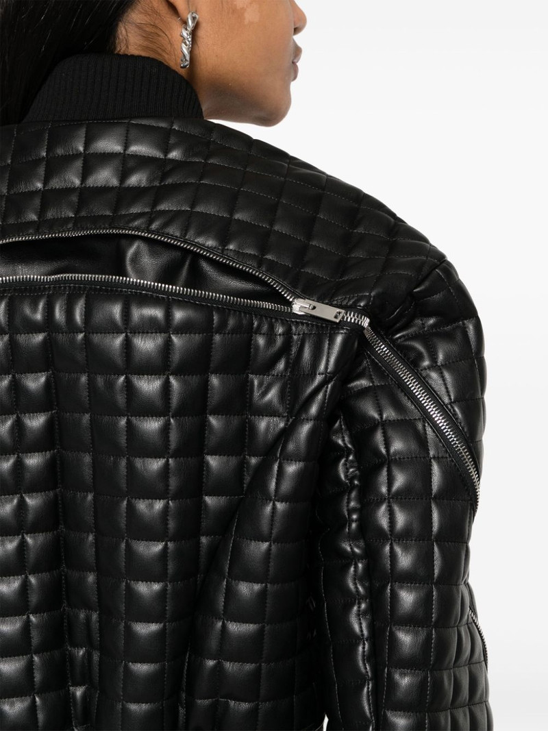 zip-up quilted leather jacket 5