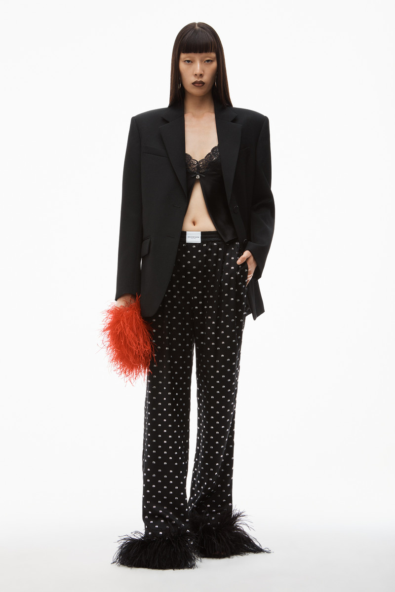 Alexander Wang HOTFIX PAJAMA PANT IN SILK CHARMEUSE outlook